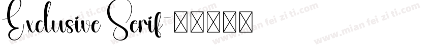 Exclusive Serif字体转换